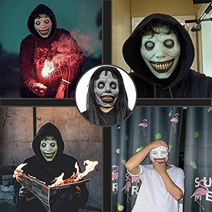 Halloween Demon Ghost Mask Creepy Smiling Scary Horror Cosplay Prop