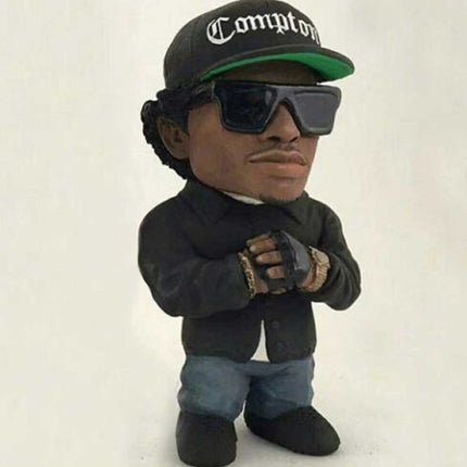 10cm Resin Hip Hop Rapper Statue, Cool Desktop Figurine Gift