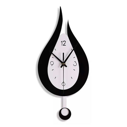 Modern Waterdrop Silent Wall Clock Acrylic Pendulum Hanging Decor