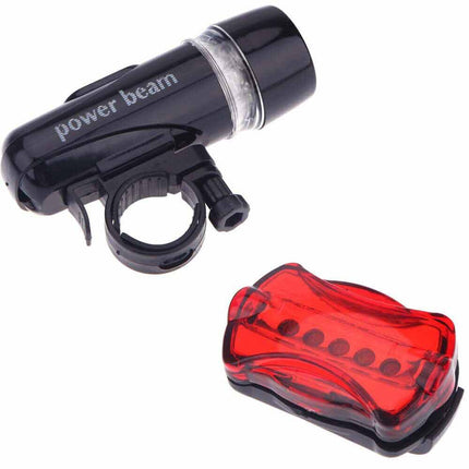 2X Bike Light Set Front Rear 5 LED Bicycle Tail Lights Waterproof