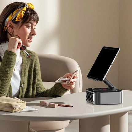 Adjustable Stand with Bluetooth Speakers for Phone & Tablet