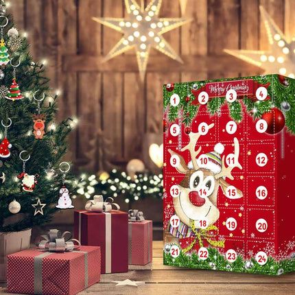 Christmas Advent Calendar with 24 Hanging Toys Countdown Set