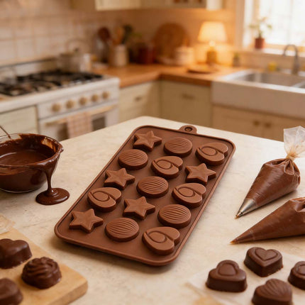 Chocolate Baking Silicone Cake Mould Ice Tray Candy Jelly Mold Nuts & Star