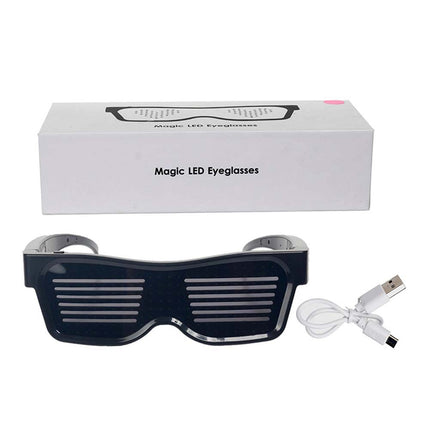 LED Bluetooth Glasses APP Programmable Text for Raves DJ EDM Events