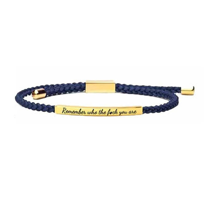 Motivational Tube Bracelet Remember Who The F You Are
