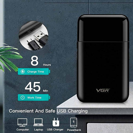 Men's Electric Shaver & Beard Trimmer, USB Rechargeable Portable