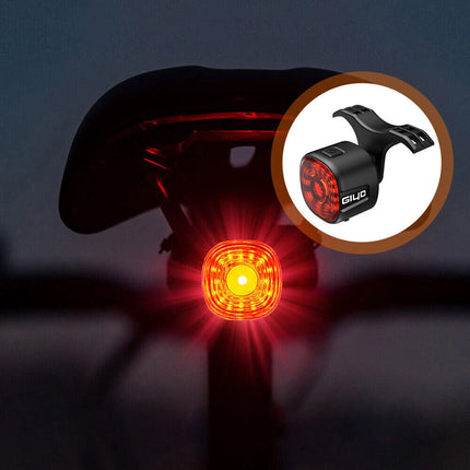 Mountain Bike LED Brake Tail Light, USB Rechargeable Rear Bicycle Light