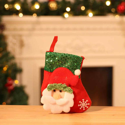 4Pcs Xmas Santa Christmas Tree Hanging Candy Bag Gift Decorations