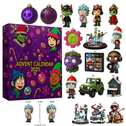 2025 Music Band Advent Calendar Pendant Toy 24 Day Christmas Countdown