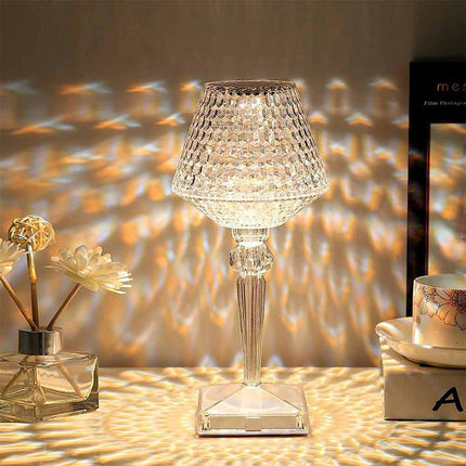 USB Rechargeable RGB Crystal Night Light Dimmable 16 Colors Bedside