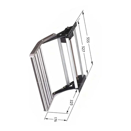Durable 12V Electric Single Caravan RV Step: Aluminium Pull-Out Folding Caravan Accessory Step