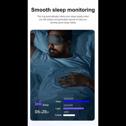 R06 Smart Ring for Men Women Heart Rate Blood Oxygen Fitness Tracker