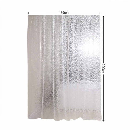 Waterproof EVA Bath Curtain 180x200cm, Mildew Resistant Shower Curtain