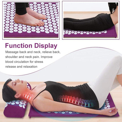 Non-slip Acupressure Yoga Mat, Spike Massage Cushion for Pilates & Fitness