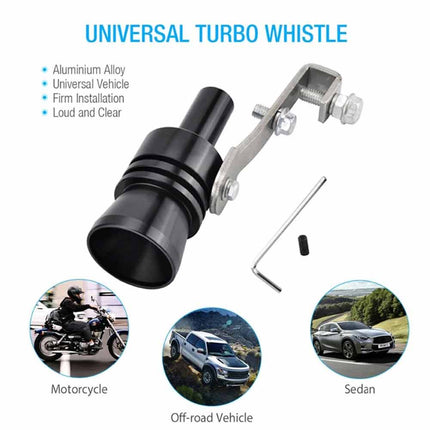 2PC XL Aluminum Turbo Sound Simulator Whistle Roar Exhaust Booster
