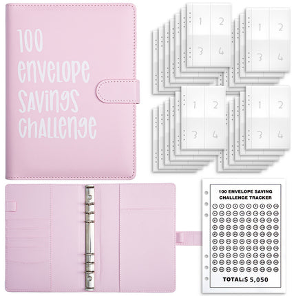 100 Envelope Cash Challenge Budget Planner A5 Money Saving Book