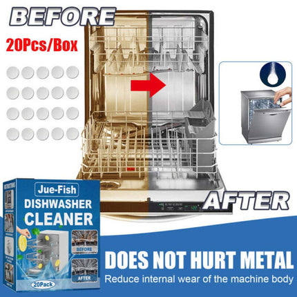 20 Packs Dishwasher Cleaning Tablets – Removes Limescale & Build-Up