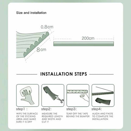 2M Safety Table Edge Corner Protector Guard Strip Foam Bumper