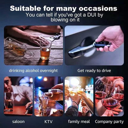 Digital Breathalyzer Alcohol Tester, Rechargeable Detector Analyzer Tool