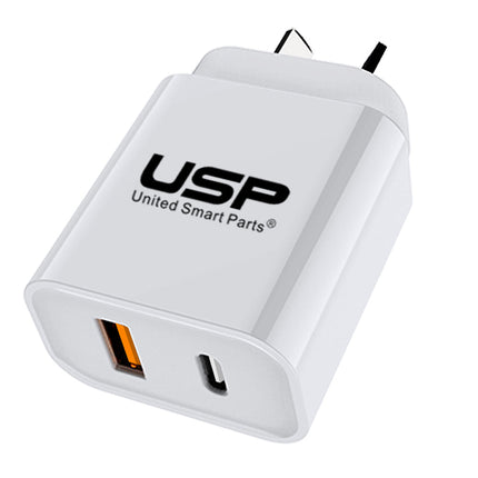 20W Dual USB-A Type-C Fast Charger Adaptor QC3.0 for iPhone Android SAA