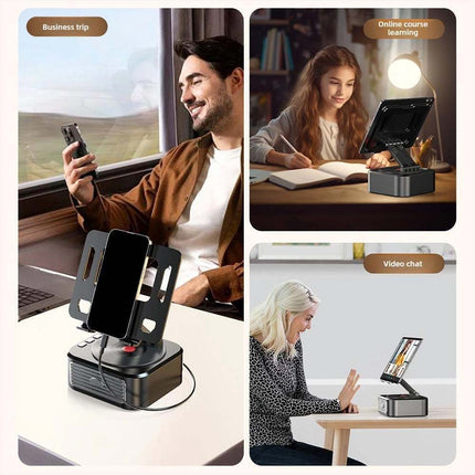 Adjustable Stand with Bluetooth Speakers for Phone & Tablet