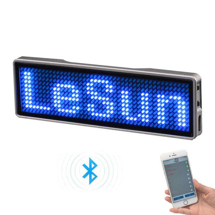 Bluetooth Programmable LED Name Badge, Scrolling Message Display for iPhone