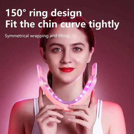 V-Face Shape Massager LED Photon Therapy: Skin Neck Lift, Slim Double-Chin Removal
