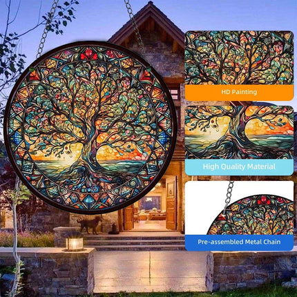 3Pack Tree of Life Home Garden Wall Art, Indoor Outdoor Acrylic Ornament