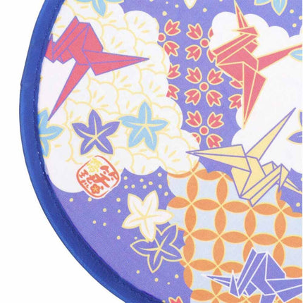 20pcs Art Nylon Hand Fans Round Folding Flying Disk Outdoor