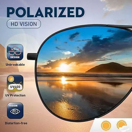 Unisex UV400 Polarized Sunglasses for Fishing, Driving & Sport Pilot Style