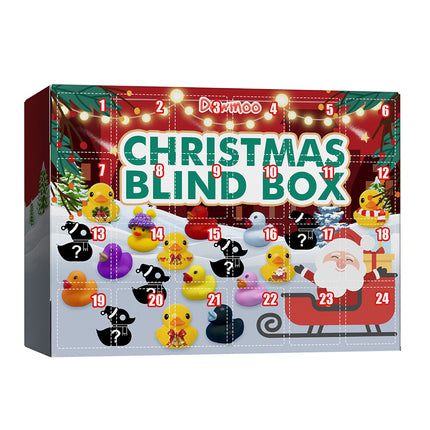 Christmas Advent Calendar 24 Days Countdown Box with Squeaky Duck Toy