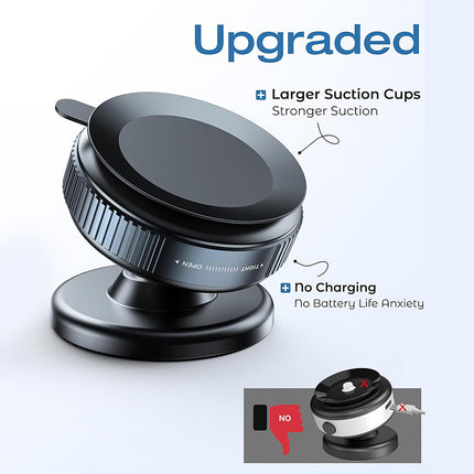 Electric Car Phone Holder Magnetic Vacuum Suction Cup 360° Rotation Mount