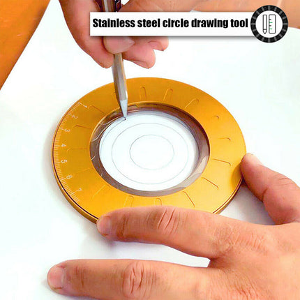 Multi-Function Adjustable Circular Compass Ruler for Drawing & Measuring