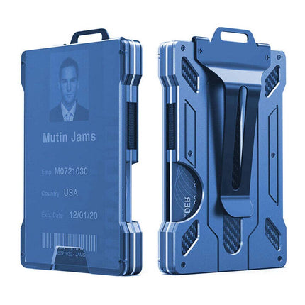 RFID Blocking Aluminum Card Holder Slim Wallet for Men with Money Clip