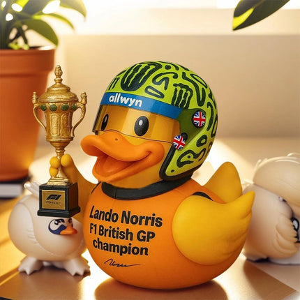 Lando Norris F1 Champion Duck Resin Figurine 2025 British GP Funny Ornament