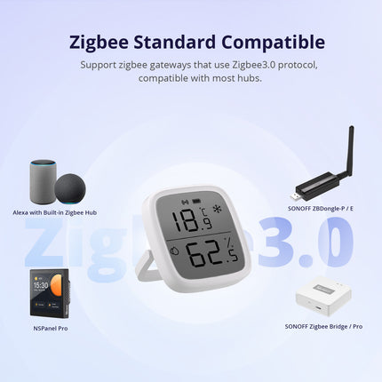 SONOFF SNZB-02D Zigbee Smart Temp Humidity Sensor w/ LCD Display