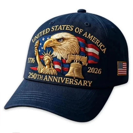America 250th Anniversary Cap 1776-2026 USA Patriotic Hat Adjustable