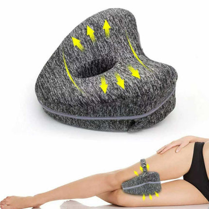 Memory Foam Knee Pillow Leg Support Cushion Pain Relief Washable Cover