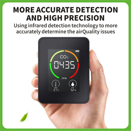 CO2 Meter & Air Quality Monitor, Temperature Humidity Carbon Dioxide Detector