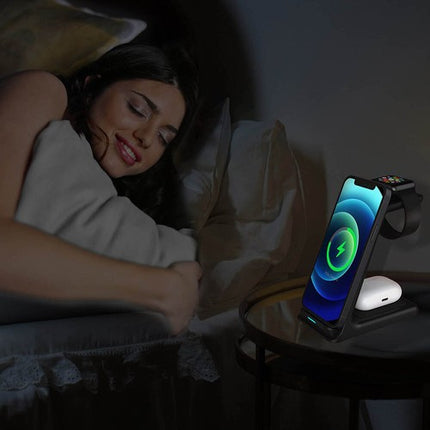 3 in 1 Wireless Charger Dock for Apple Watch, iPhone 13/12/11/XS, AirPods