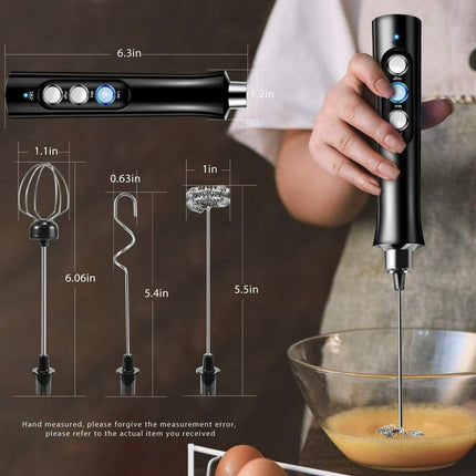 Electric Frother and Egg Beater, Mixer for Coffee & Milk Drinks