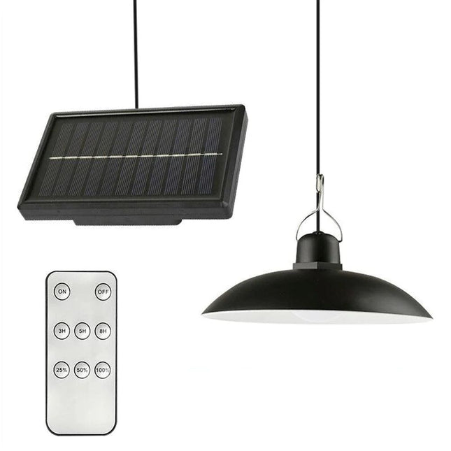 Solar Powered Hanging Pendant Light Outdoor Garden Yard Tent with Remote Control