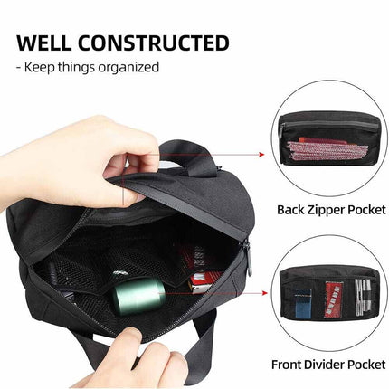 Large Black Smell Proof Pouch, Carbon Lined Odor Proof Stash Bag