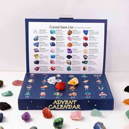 2026 Geological Ore Advent Calendar Mock Stone Rock Crystal Xmas Countdown