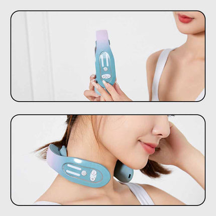 Smart Neck Massager with Heat, Lightweight USB Rechargeable Micro Electric