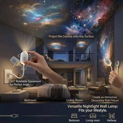 3 Films 15 Pictures Galaxy Projector USB Night Light Projection Lamp
