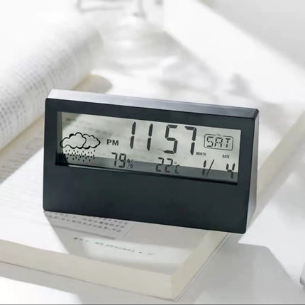 Digital LCD Thermometer Hygrometer Home Temperature Humidity Alarm Clock