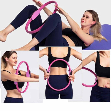 Pilates Ring Resistance Yoga Gym Fitness – Magic Circle with Foam Grip