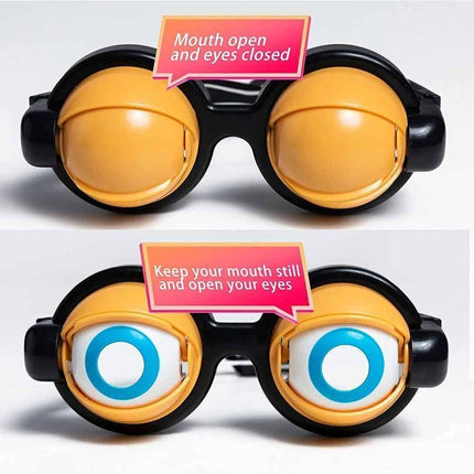 Funny Crazy Blink Glasses Toy – Party Gag Eyewear for Adults