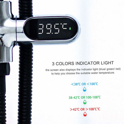 Digital Water Thermometer for Shower, Kitchen & Bath – ℃/℉ Switchable